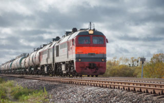 diesel locomotive pulls freight wagons