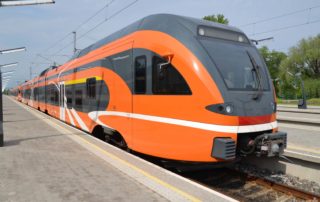 Elektriraudtee Flirt DMU number 2305 at Baltijaam, Tallinn, Esto
